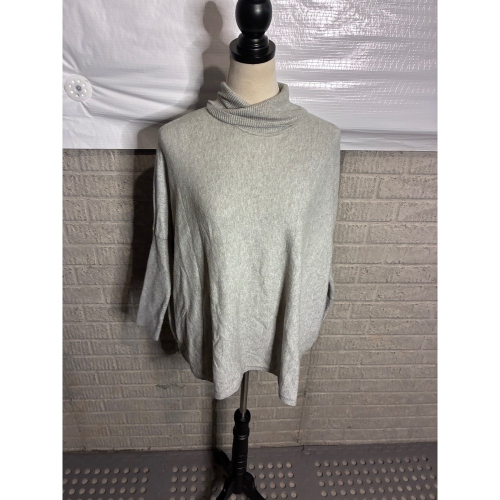 Joseph A. Womens Gray Mock Neck Oversized Knit Turtleneck‎ Sweater Size Medium